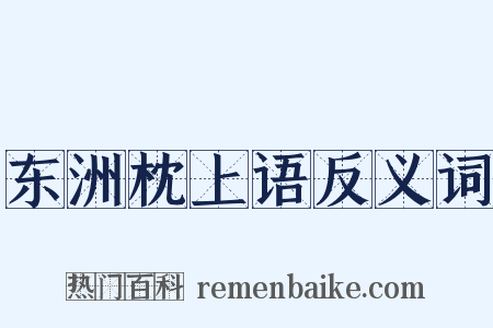东洲枕上语反义词是什么意思的图片